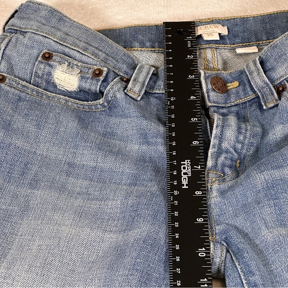 J Crew Jeans Size 25 Distressed Boyfriend Ankle Blue Denim J. Crew Womens - Picture 8 of 8